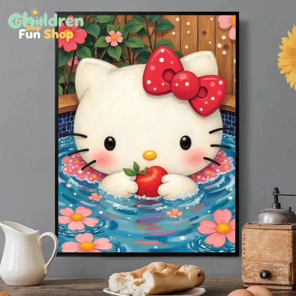 Resin Art Work - Diamond Painting Sanrio Cute Cartoon Hello