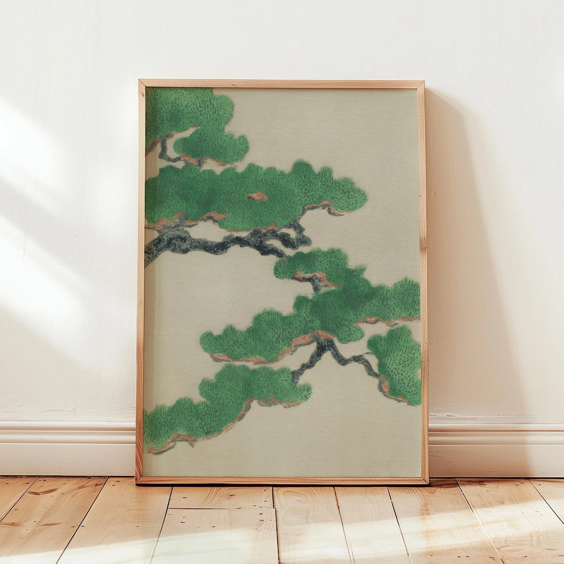 Resin Art Work - Japanese Green Pine Tree Diamond Prints