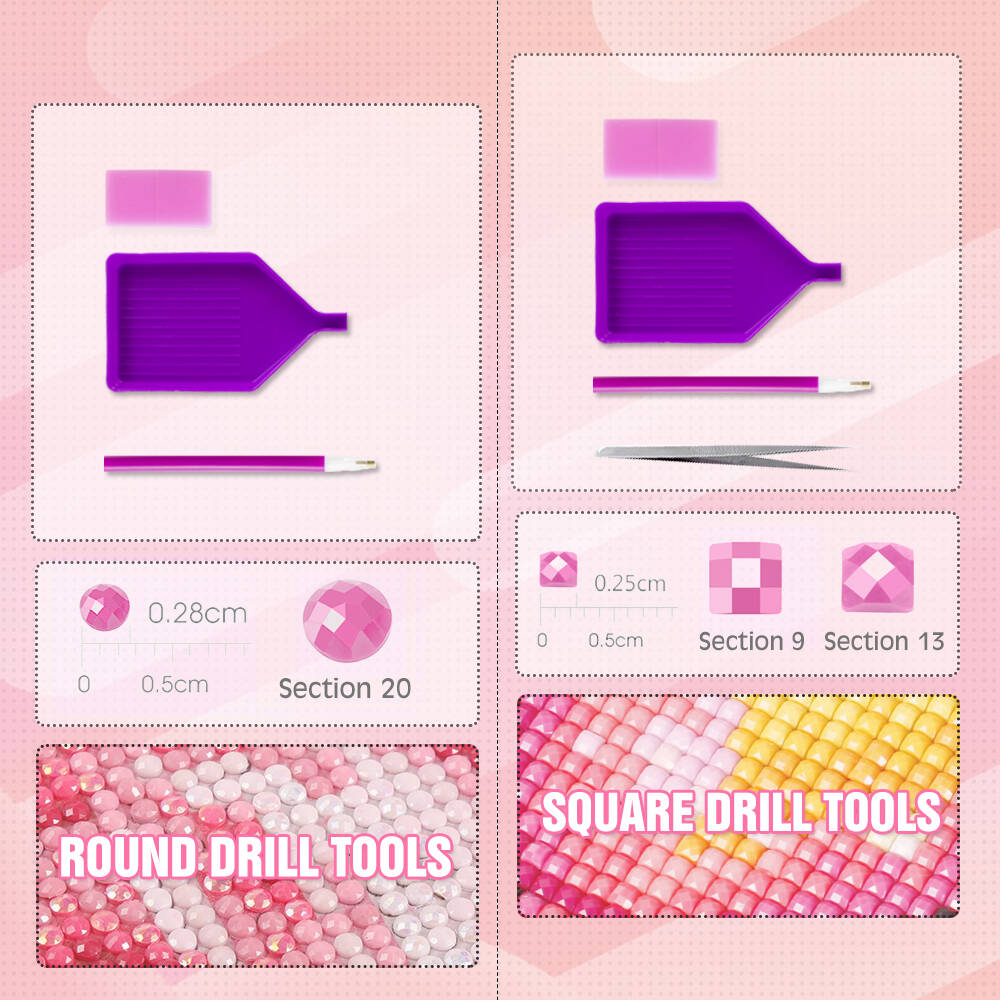 HUACAN 5D Diamond Mosaic Rose  - Resin Art Wallpaper recension och pris