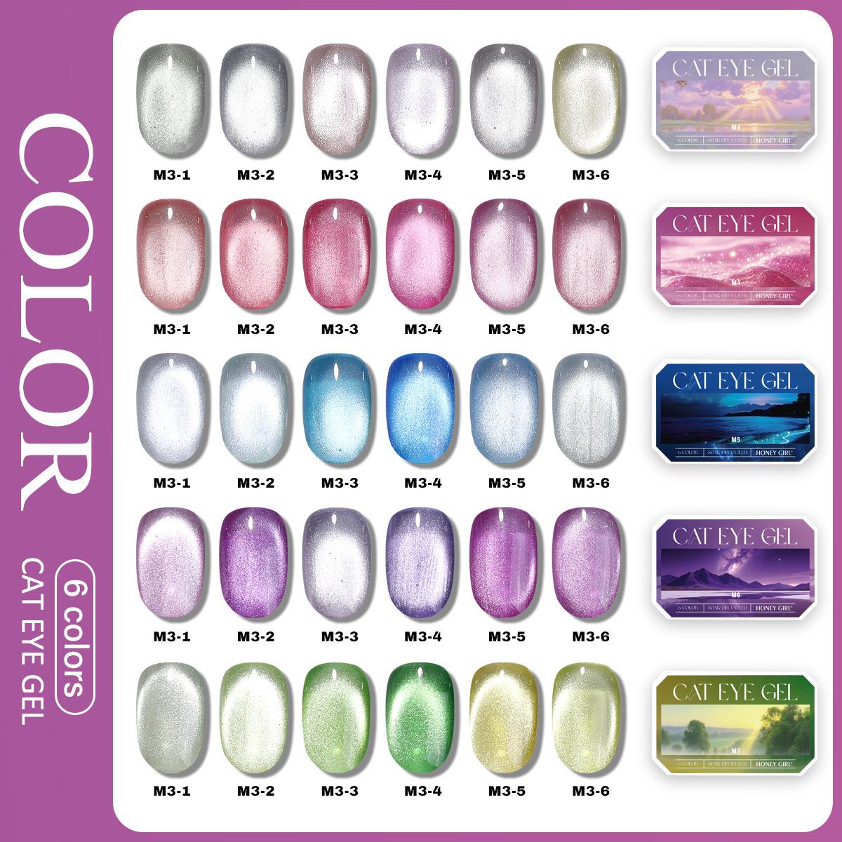 6 Grid Solid Cat Eye Gel Polis - Resin Art Case recension och pris