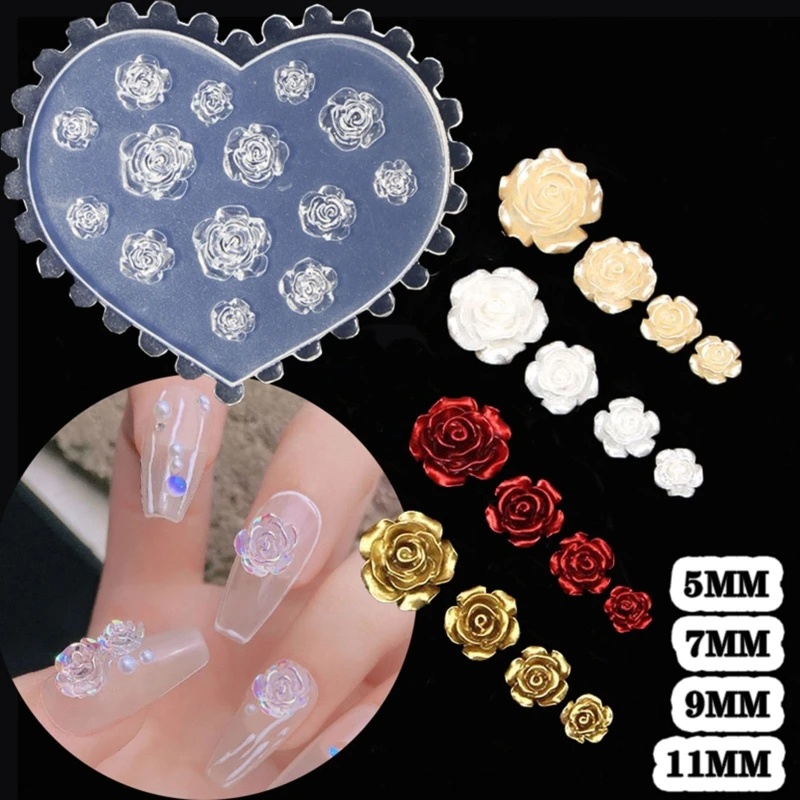 3D Rose Flower Nail Art Decora - Resin Art Rose recension och pris