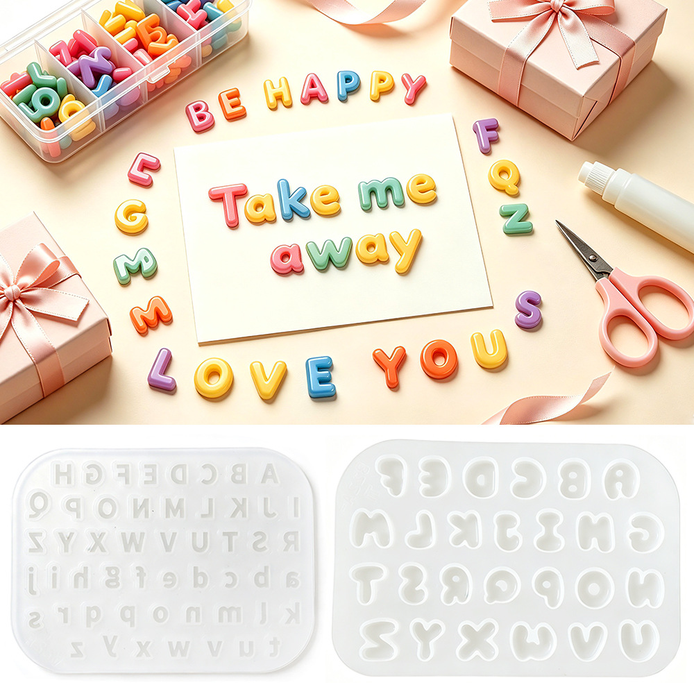 2Pcs Mini Letter Silicone Mold - Resin Art Alphabet recension och pris
