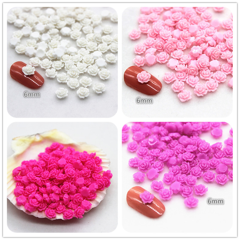 100pcs 6mm Resin Mini Rose Flo - Resin Art Rose recension och pris