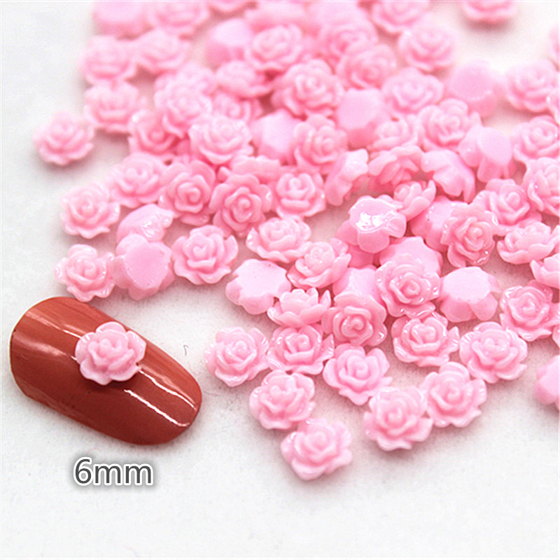 100pcs 6mm Resin Mini Rose Flo - Resin Art Rose recension och pris