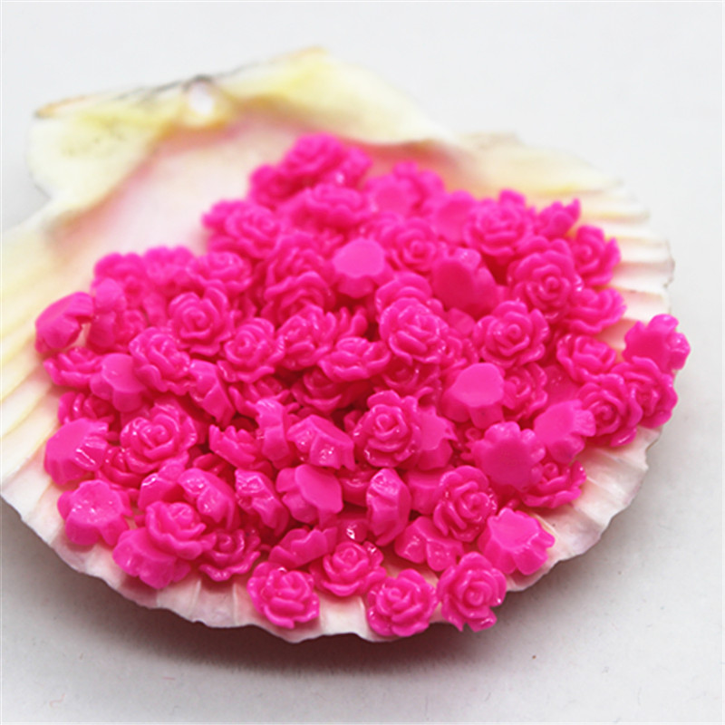 100pcs 6mm Resin Mini Rose Flo - Resin Art Rose recension och pris