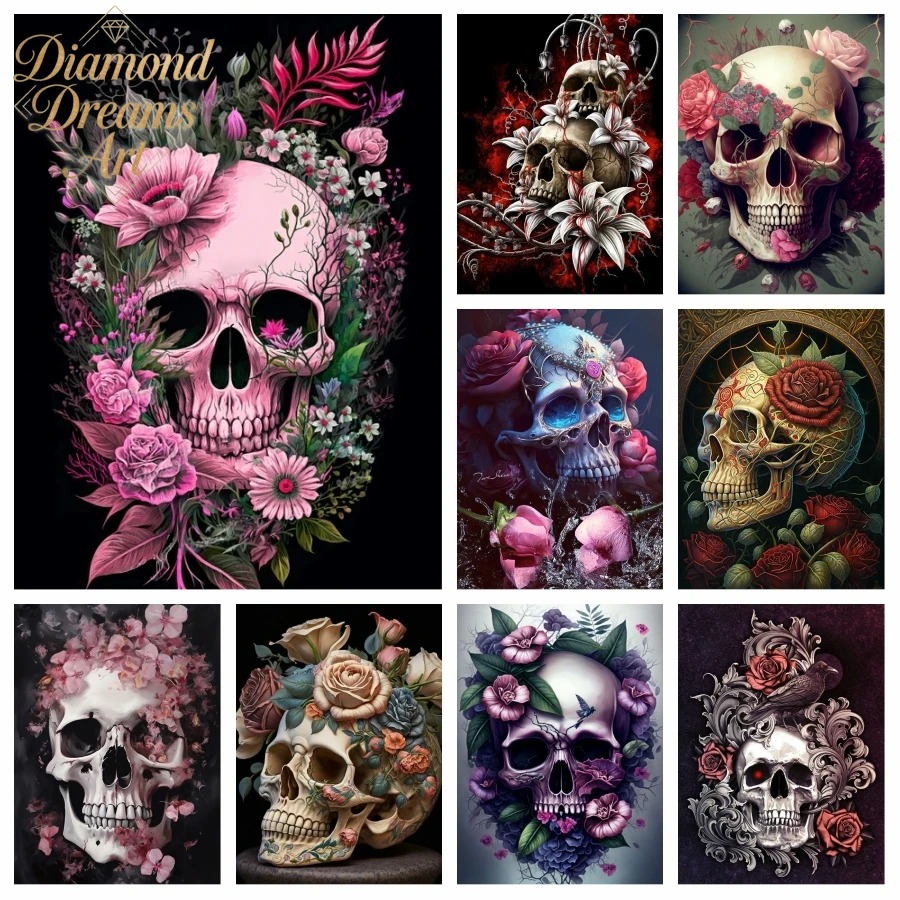 Frameless,Halloween Skull Diam - Resin Art Rose recension och pris