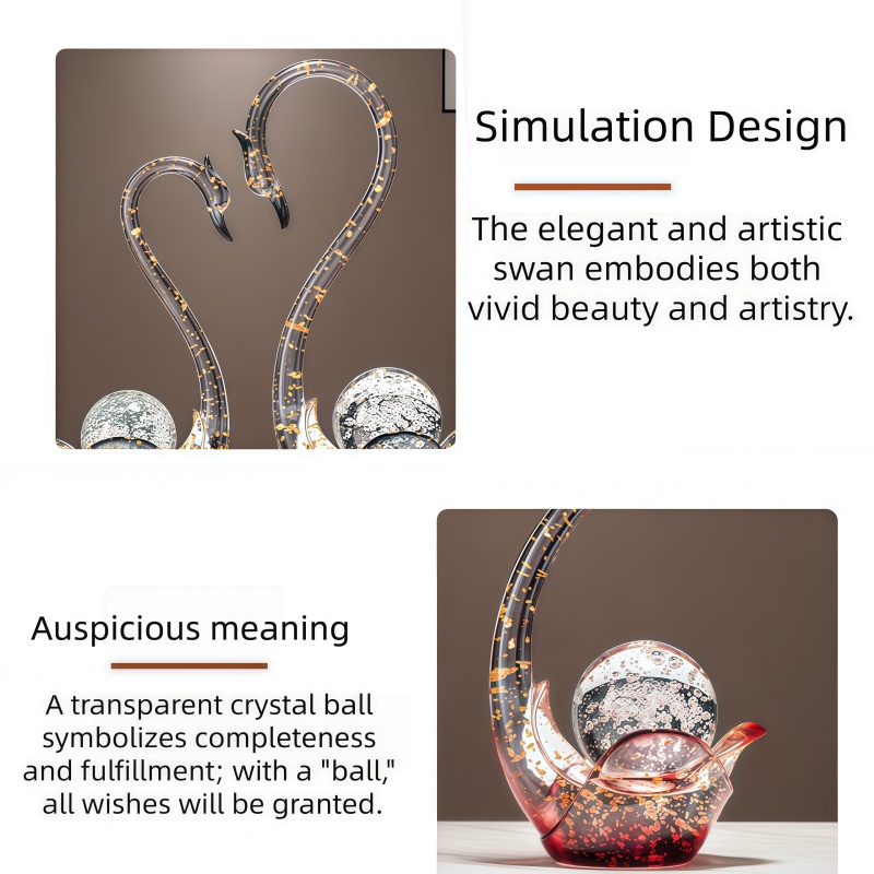 Luxury Resin Swan Figurine Cou - Resin Art Wedding Gift recension och pris